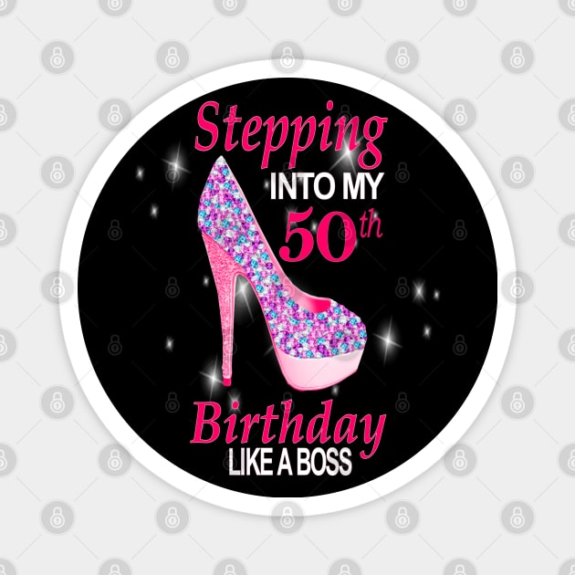 50th Birthday Magnet by KC Morcom aka KCM Gems n Bling aka KCM Inspirations